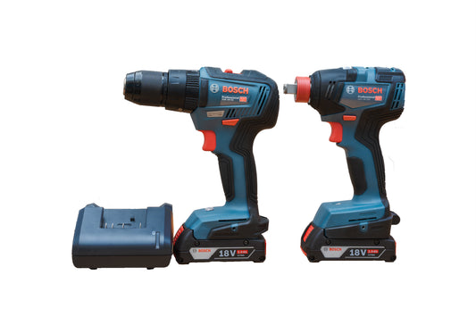 Kit Taladro Percutor GSB18V-50 + Llave de Impacto GDX18V-200 Bosch