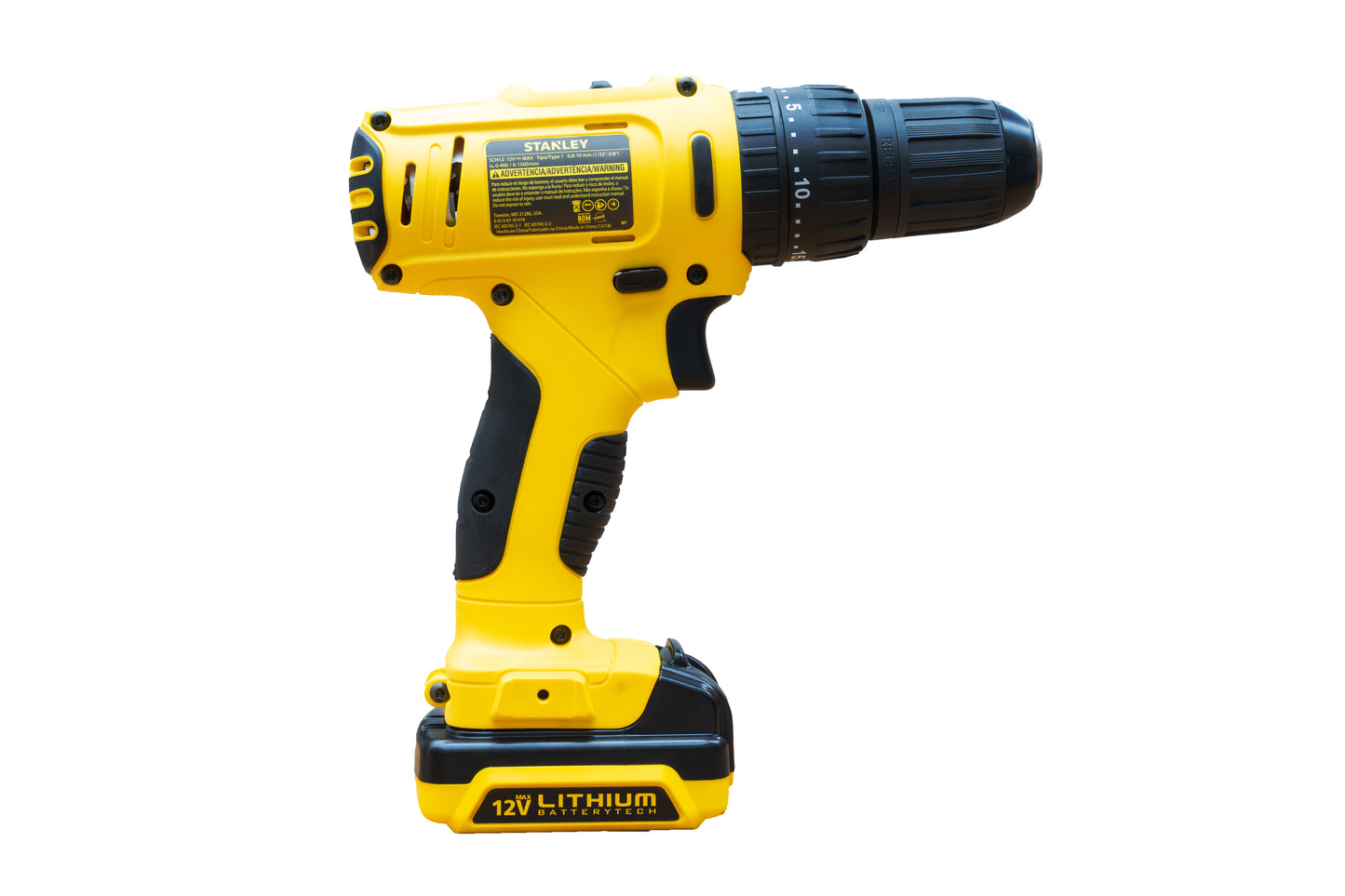 Taladro 12V + Set de brocas y puntas Stanley